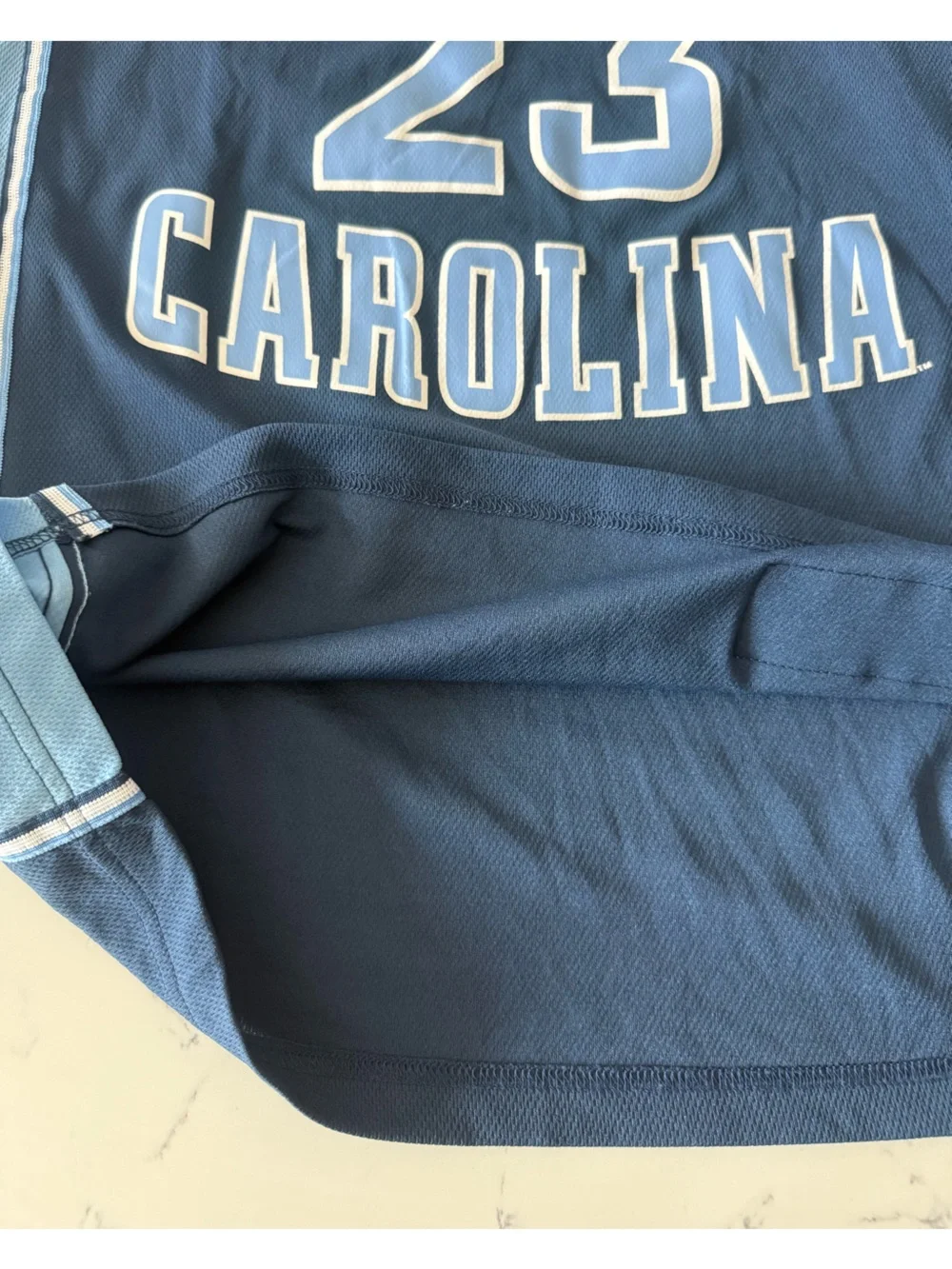 Nike Michael Jordan Navy & Carolina Blue North Carolina 23 Basketball Jersey